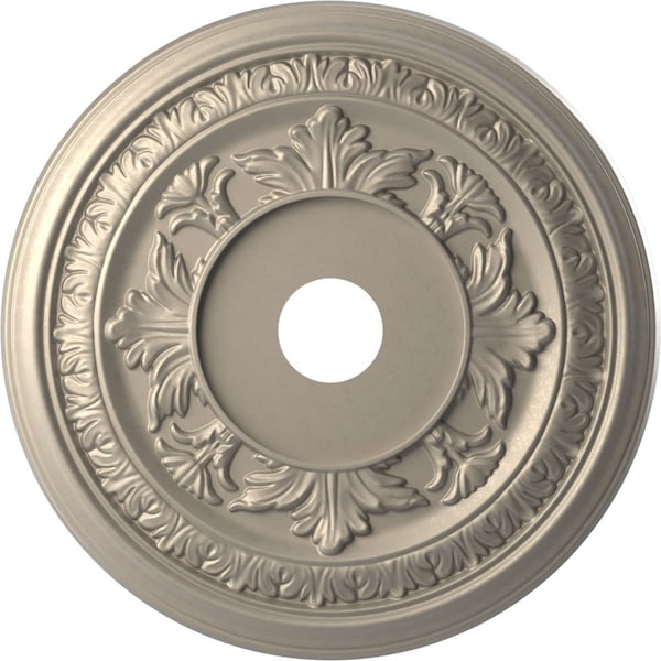 Ekena Millwork Baltimore PVC Medallion (Canopies up to 7 3/4"), 22"OD x 3 1/2"ID x 1"P, Metallic Silver Metallic CMP22BACSV - main